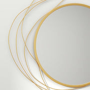 Circular Wall Mirror with Asymmetrical Frame