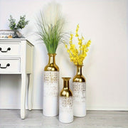 Set of Decorative Vases with Textured Pattern