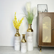 Set of Decorative Vases with Textured Pattern